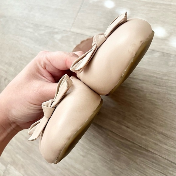 Kate Spade Eleni Flex Blush Pink Scalloped Leather Point Toe Ballet Flats 8.5 - Picture 5 of 8